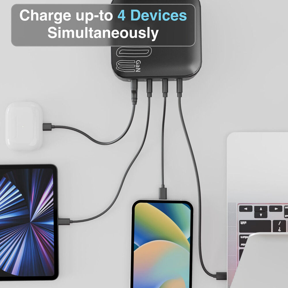 Laser PD3.0 200W GaN Wall Charger Power Adapter Universal Black