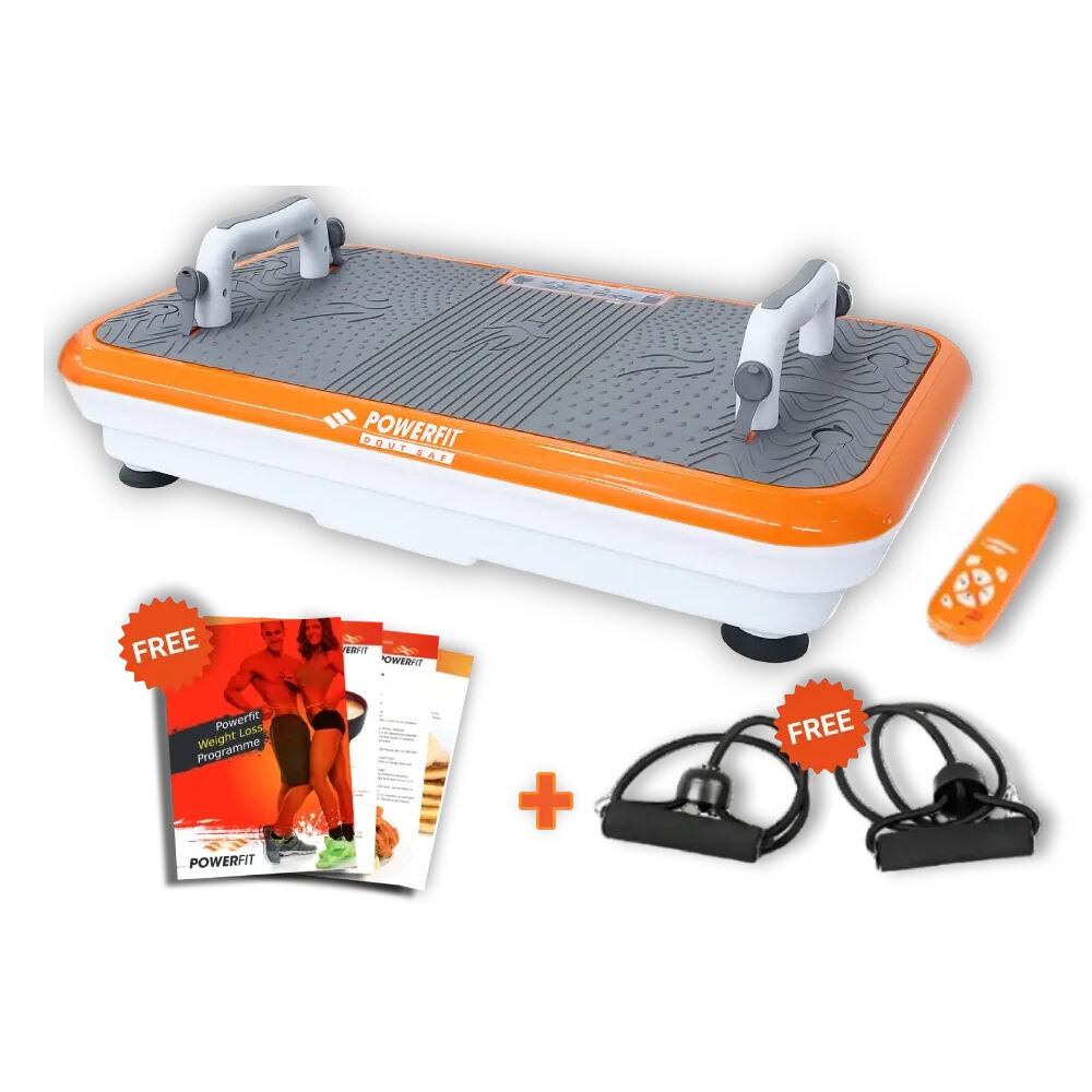 Powerfit Versatile Home Gym Vibration Plate System for Fitness w/4 Accessories