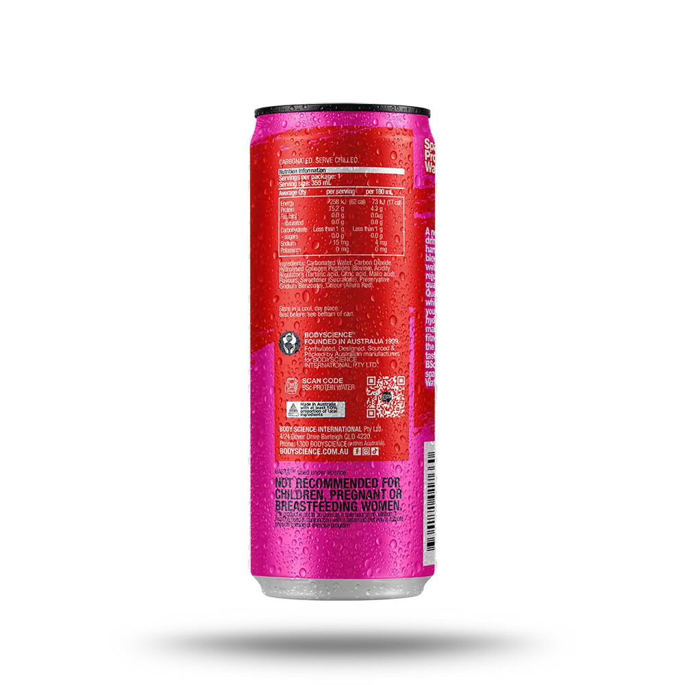 12PK BSc 15g Protein Sparkling Water Can Post Workout 355ml Musk Sticks