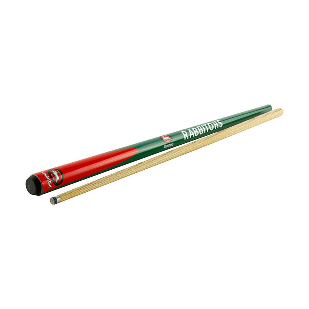 NRL 2-Piece Cue Rabbitohs Ash Shaft 10mm Elkmaster Tip 57 inch Billiards/Pool