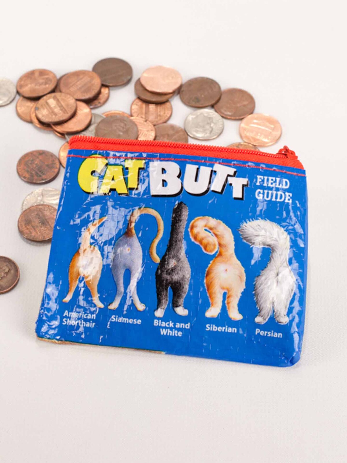 2x Blue Q Cat Bu*ts 10cm Coin Purse Money Pouch Wallet