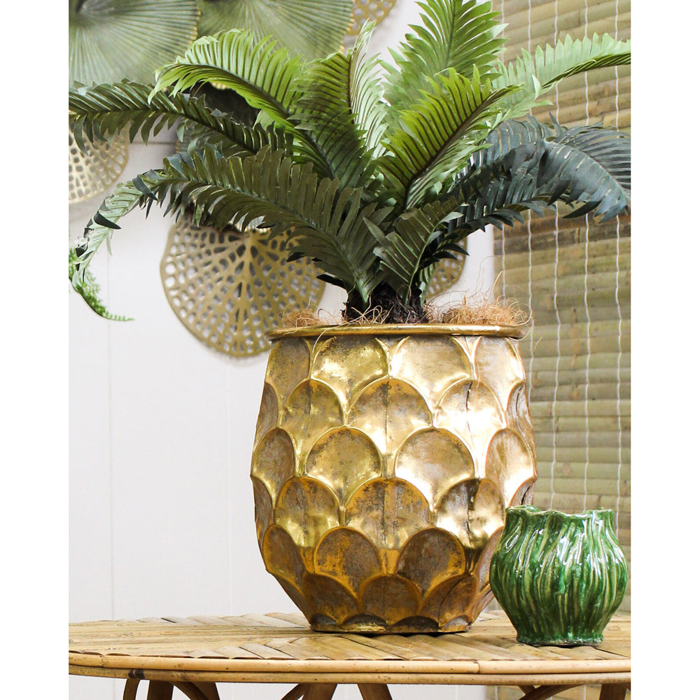 2pc LVD Turtle Shell Planters Sml/Lrg Home Decor - Gold