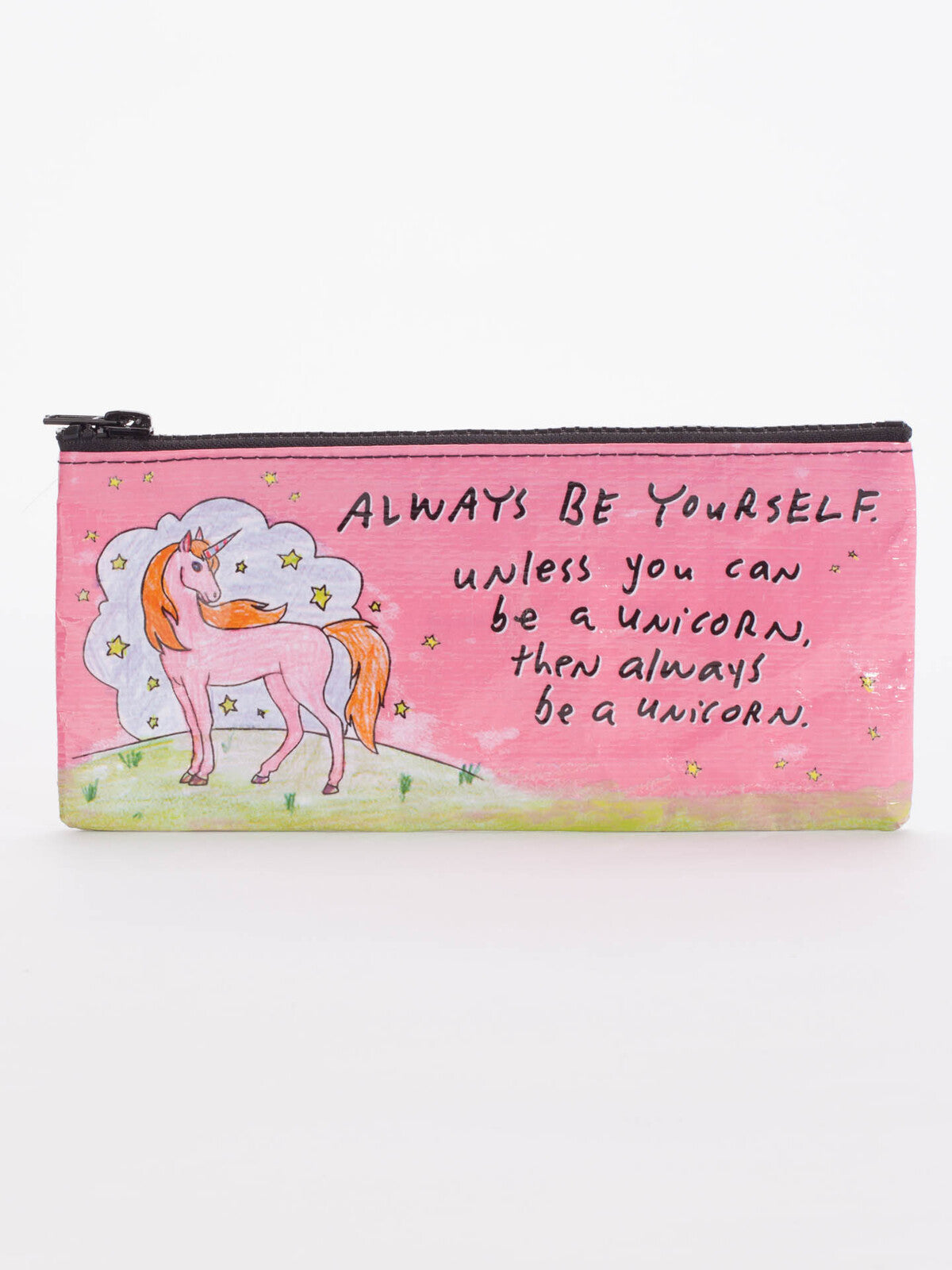 2x Blue Q Always Be A Unicorn 22x11cm Pencil Case Storage Organiser