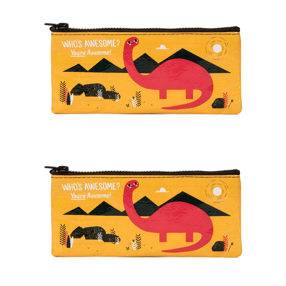 2x Blue Q Who's Awesome 22x11cm Pencil Case Storage Organiser