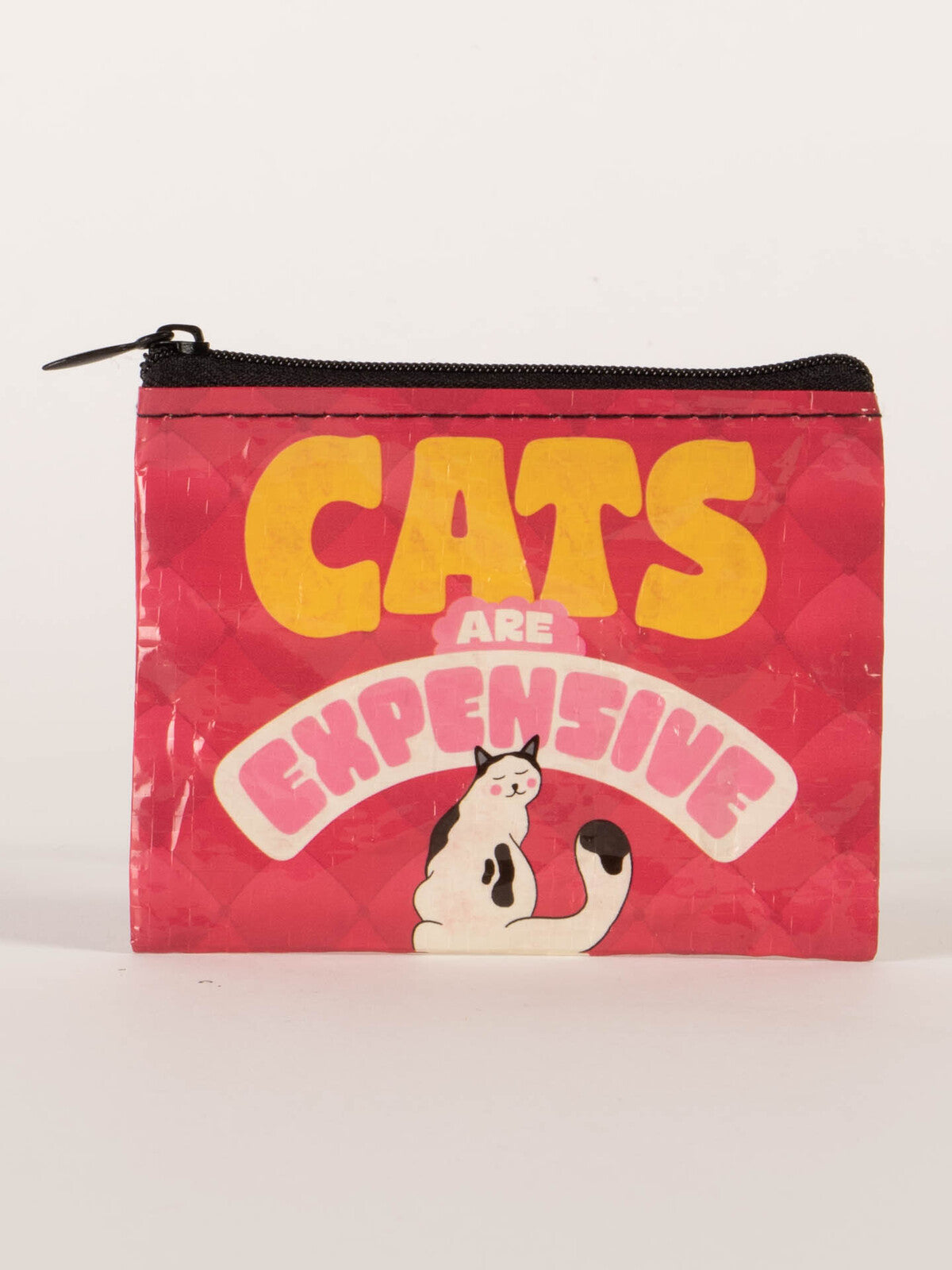 2x Blue Q Cats Are Expensive 10cm Coin Purse Money Pouch Wallet