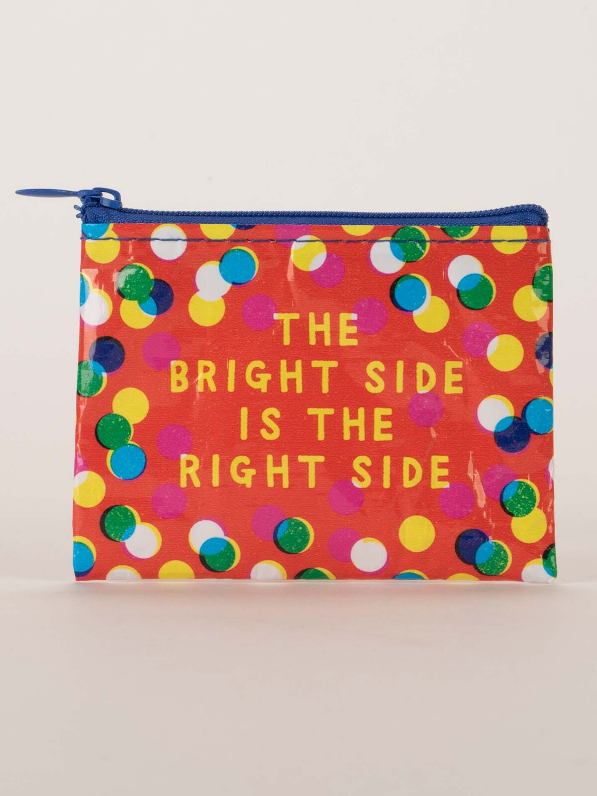 2x Blue Q Bright Side 10cm Zip Coin Purse Wallet Money Pouch Rectangle