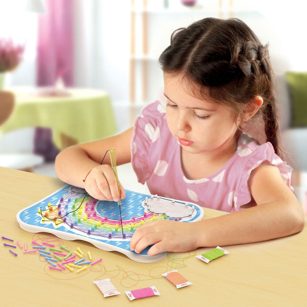 Quercetti String Art Play Creativo Thread & Peg Board Creative Kit Kids 4y+