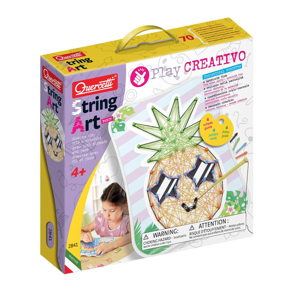 Quercetti String Art Play Creativo Thread & Peg Board Creative Kit Kids 4y+