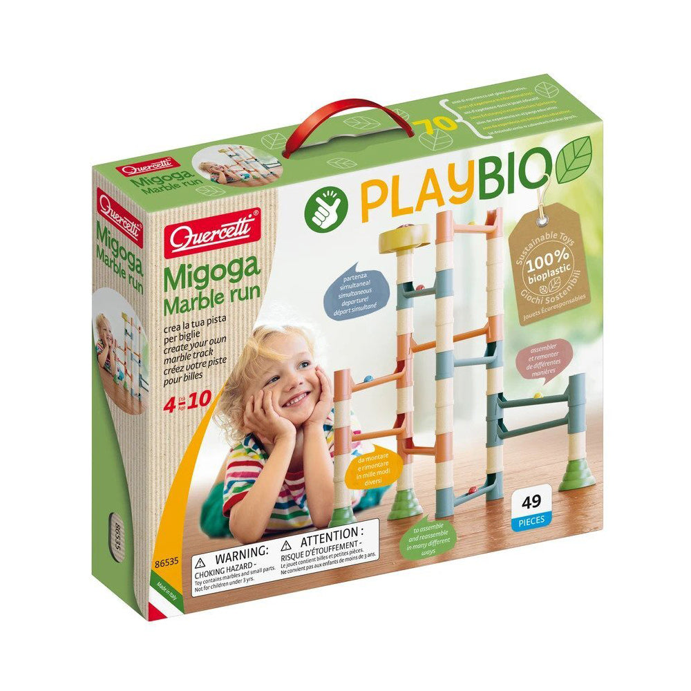 49pc Quercetti Bio Plastic Migoga Marble Run 4-10y
