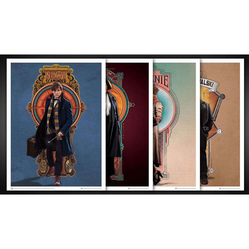 3pc Fantastic Beasts & Where To Find Them Wall Art Print 58cm