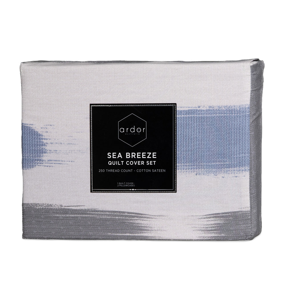 Ardor Double Size Sea Breeze Cotton Quilt Cover Bedding Set Blue