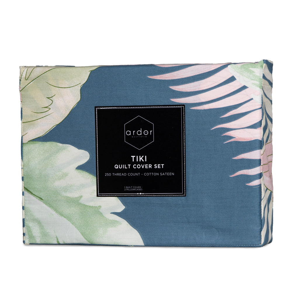 Ardor Queen Size Tiki Cotton Quilt Cover Bedding Set