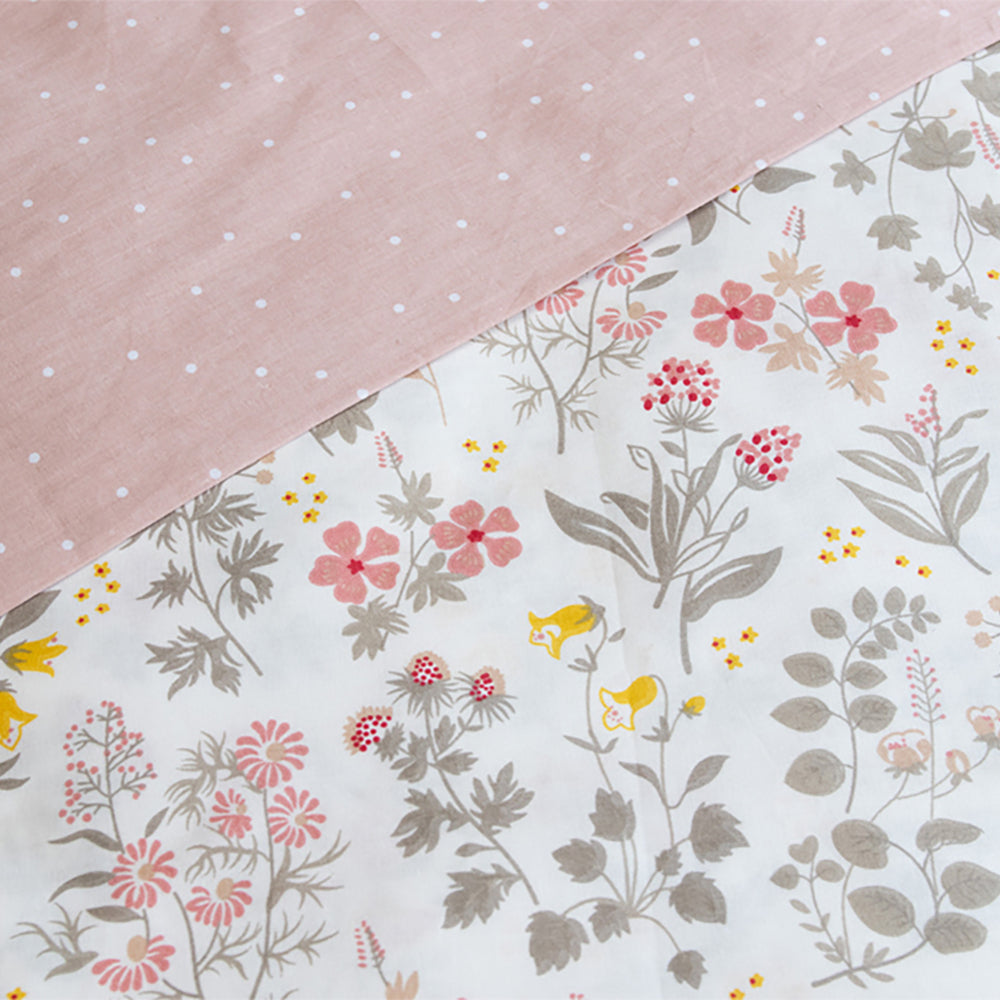 Ardor Double Size Margot Cotton Quilt Cover Bedding Set Soft Pink