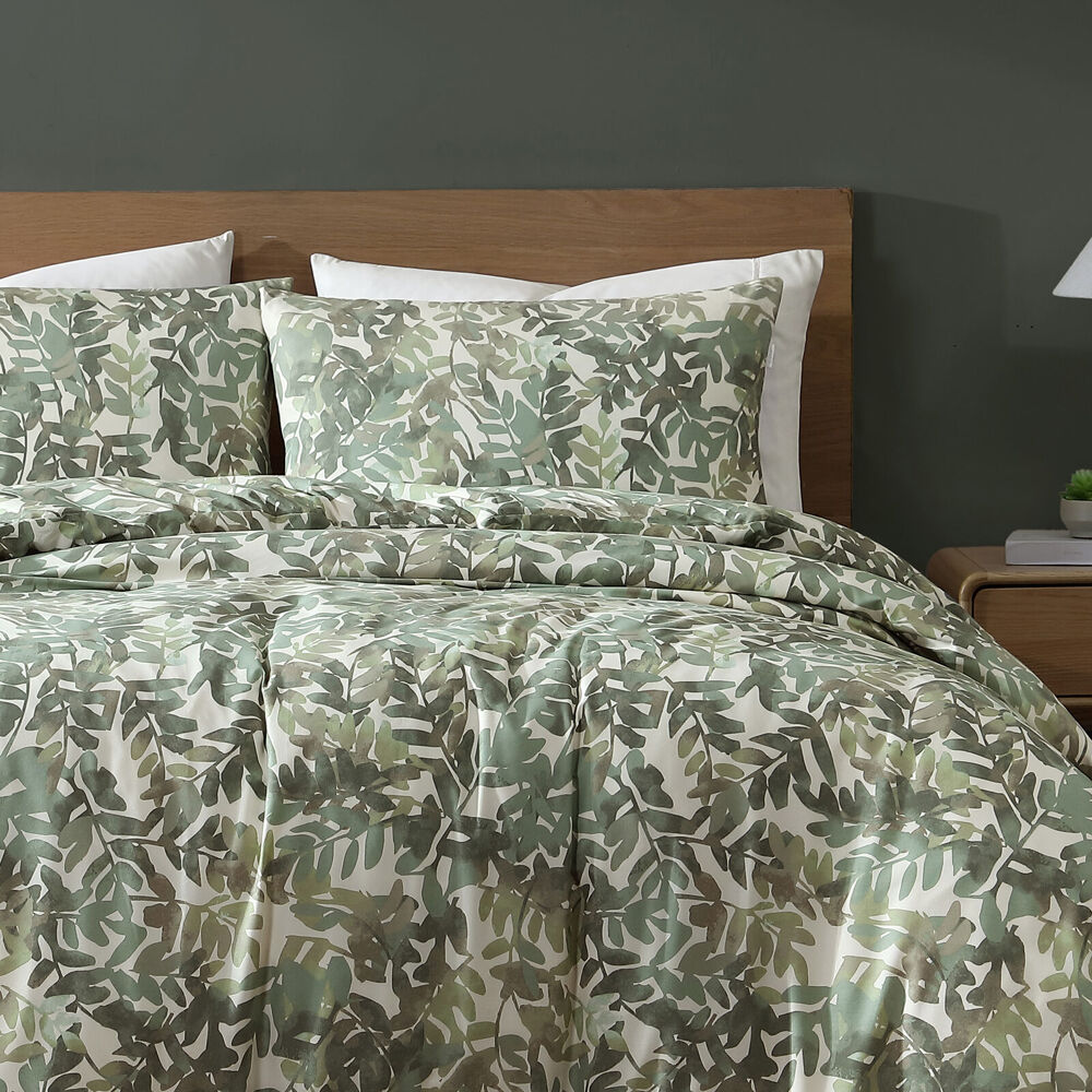 Ardor Boudoir Solana Microfibre Quilt Cover Set Sage
