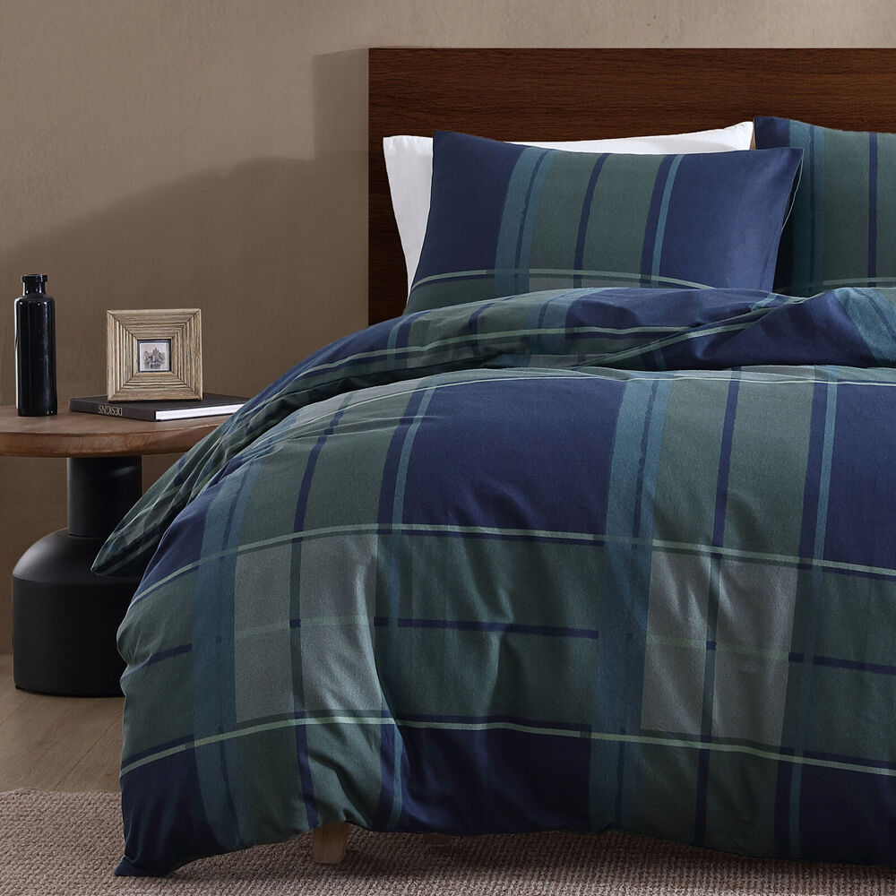 Ardor Boudoir Sommers Flannelette Quilt Cover Set Dark Khaki