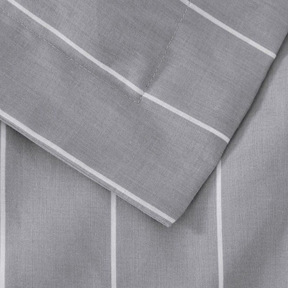 Jason Commercial Studio Stripe Quilt Cover Set Silver