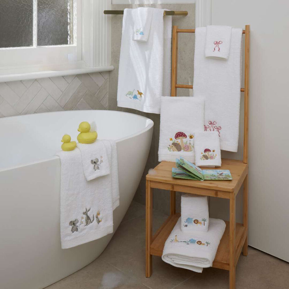 3pc Jiggle & Giggle Bath Towel Face Washer in Organza Bag Bows Love