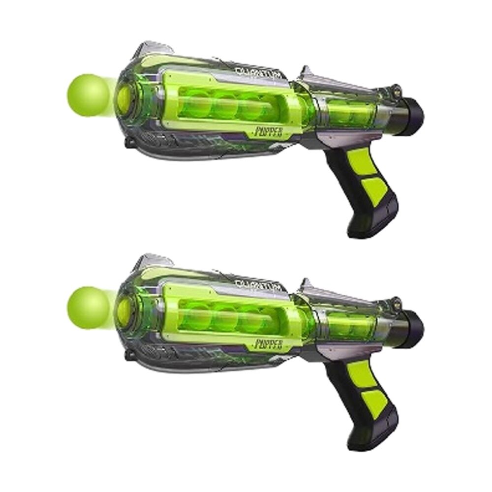 2PK Pop Bro Quantum Blaster w/ 10 Foam Balls Kids Green/Blue 3y+ Assorted
