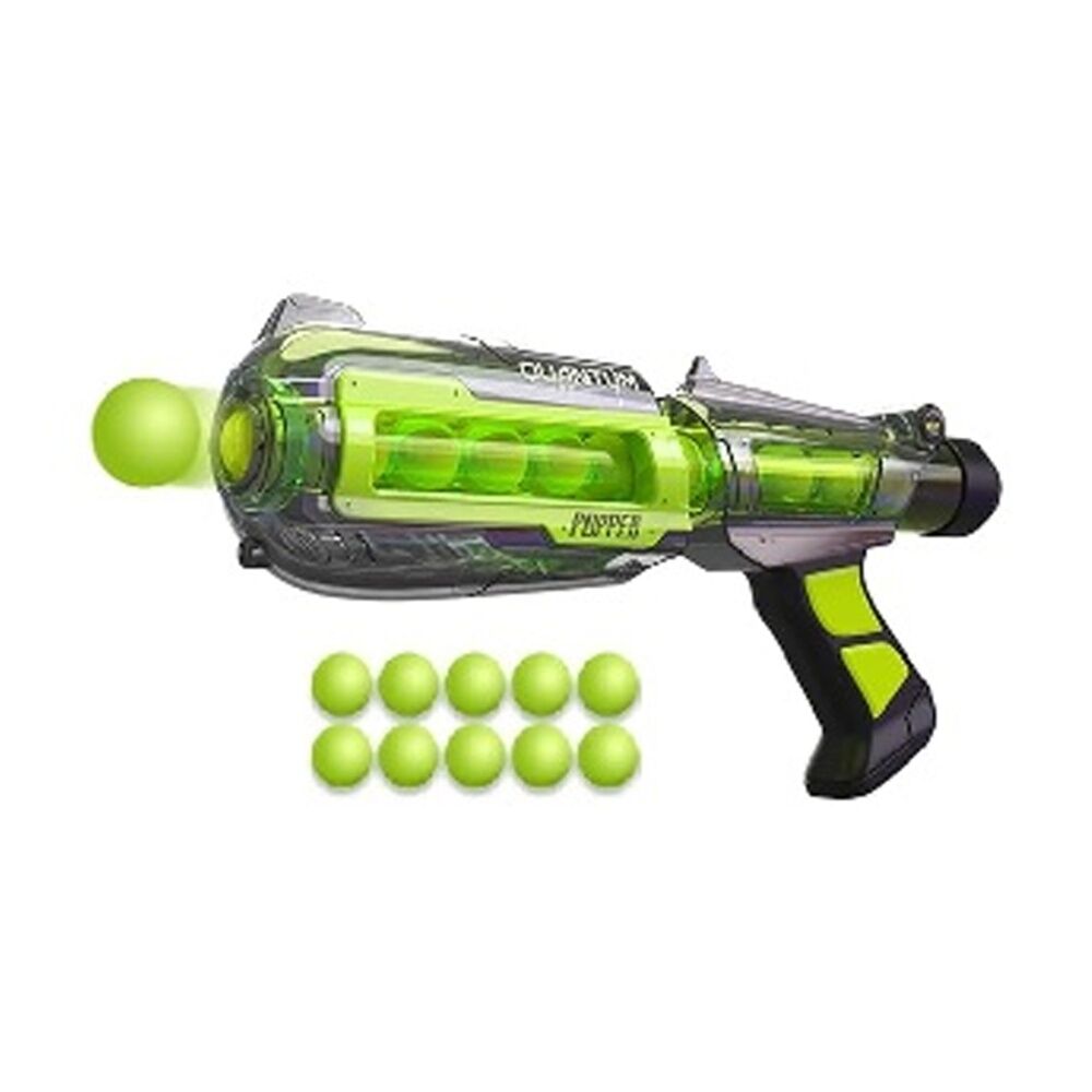 2PK Pop Bro Quantum Blaster w/ 10 Foam Balls Kids Green/Blue 3y+ Assorted