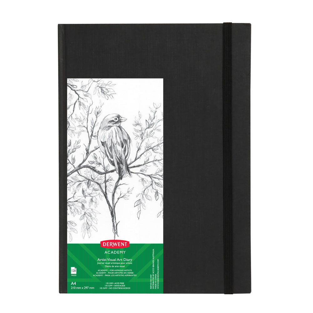 Derwent Academy Art Craft A4 Visual Diary Hardcover 120pg 2PK