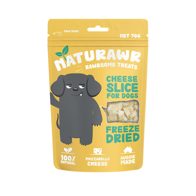 2PK Naturawr 70g Natural Cheese Slice Dogs/Puppy Pet Freeze Dried Meal/Treat Pack