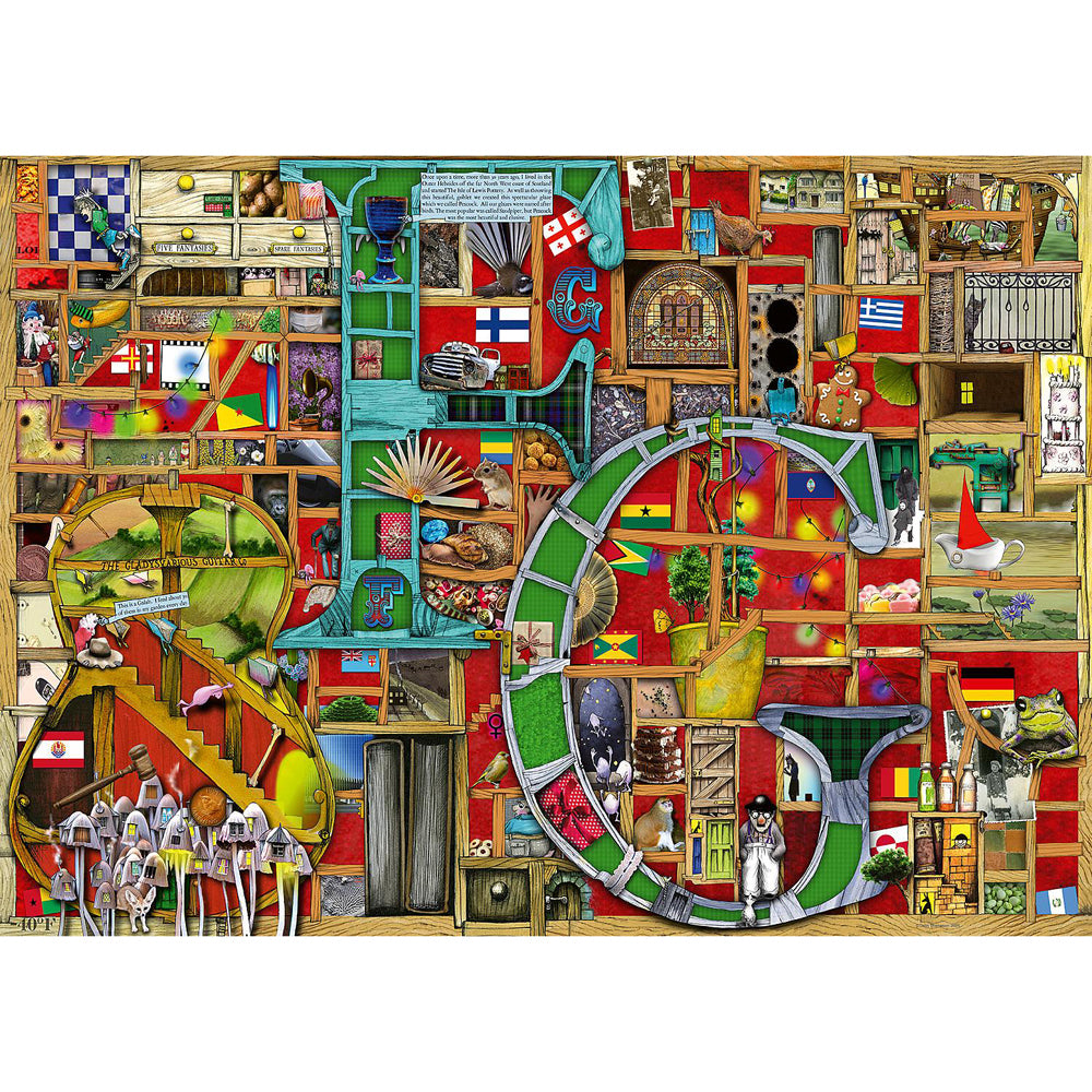 1000pc Ravensburger Awesome Alphabet F & G Jigsaw Puzzle Set Adults