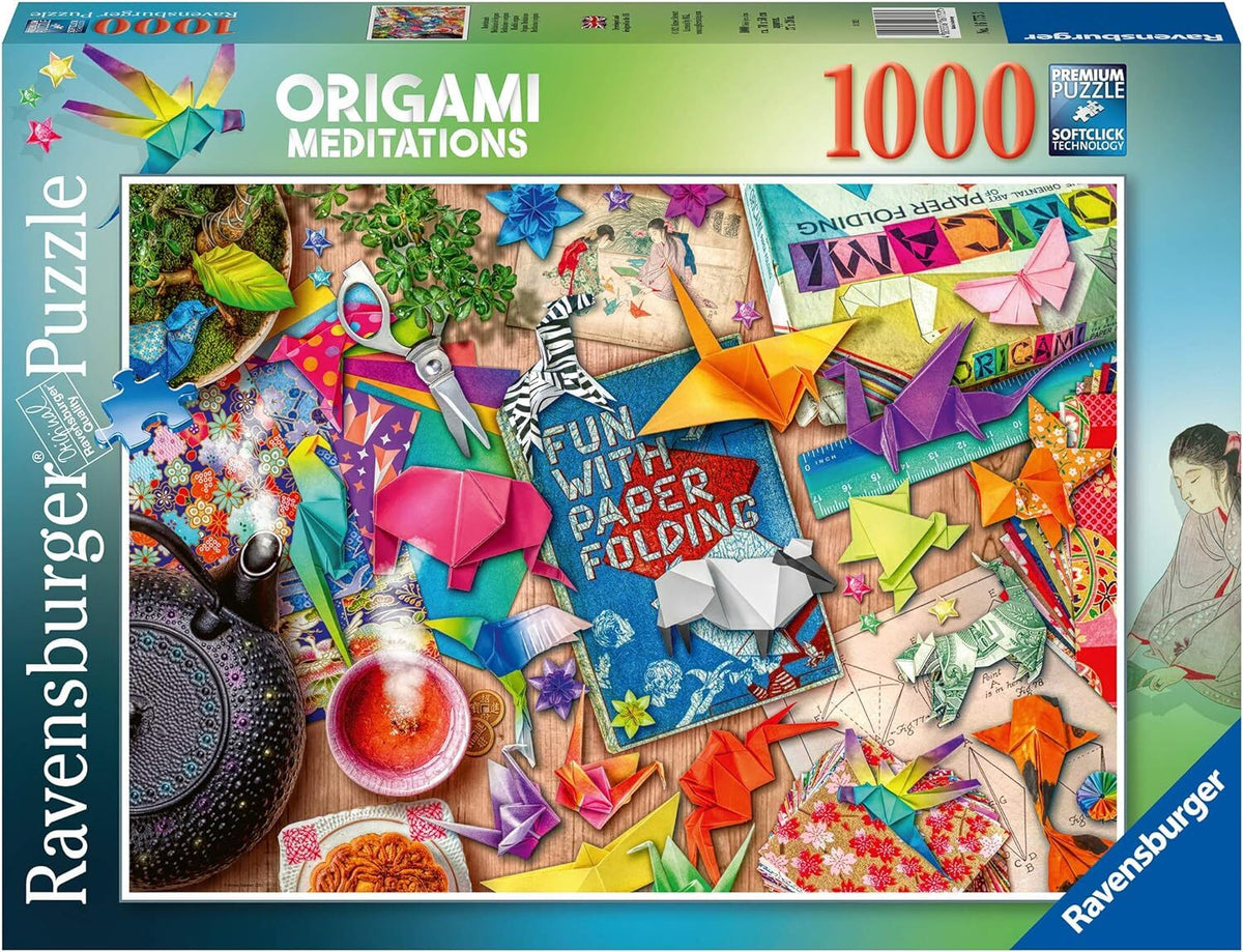 1000pc Ravensburger Origami Meditations Jigsaw Puzzle Set Adults