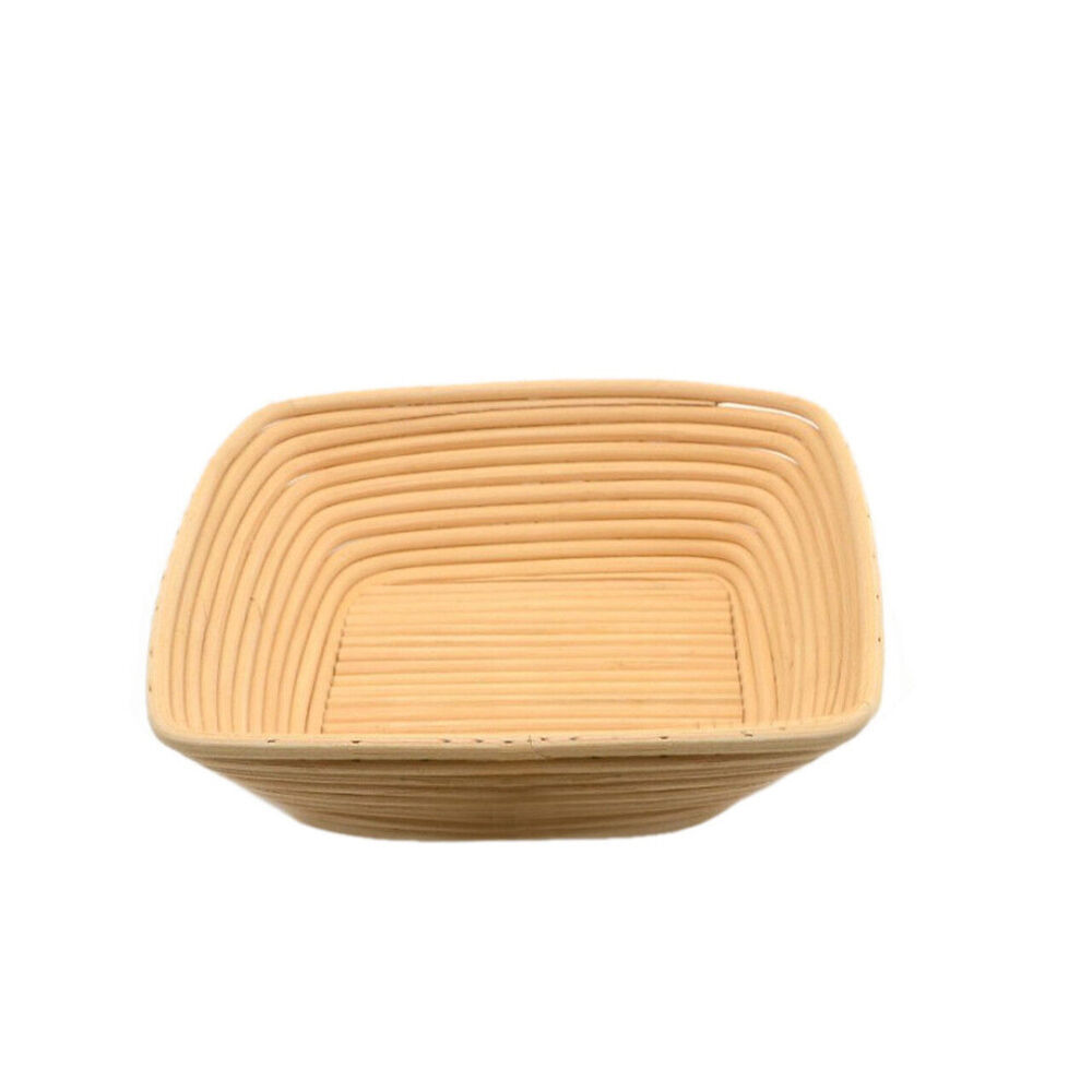 2PK Brunswick Bakers Square Rattan 20cm Bread Banneton Basket