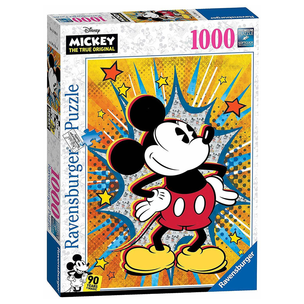 1000pc Ravensburger Disney Retro Mickey Jigsaw Puzzle Set Adults