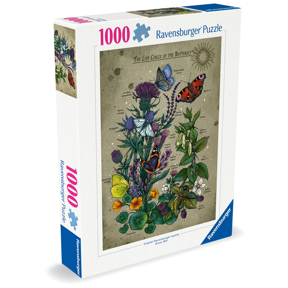 1000pc Ravensburger AT Lifecircle Butterfly Jigsaw Puzzle Game 14y+
