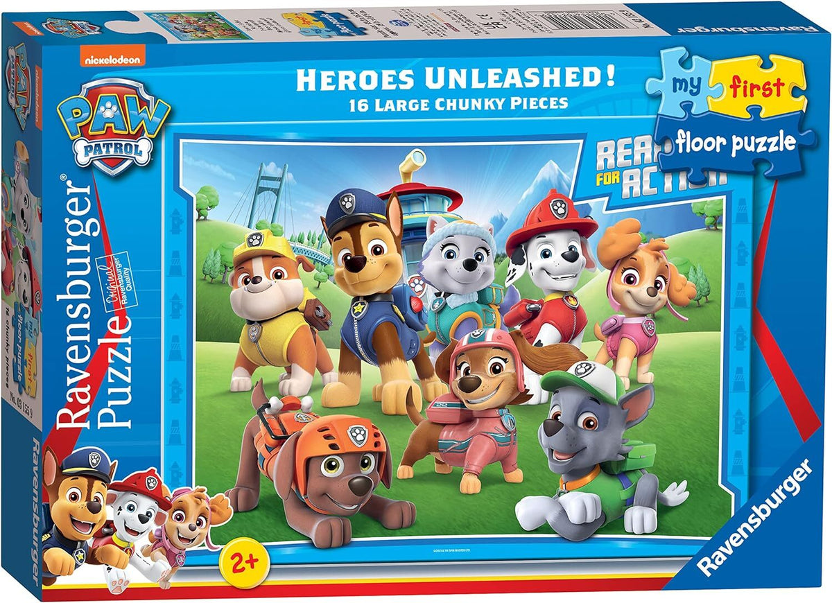 16pc Ravensburger Paw Patrol Heroes Unleashed! My First Floor Puzzle Set 3y+
