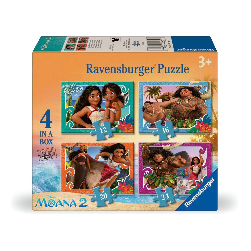 Ravensburger Disney Moana 4-In-A-Box Jigsaw Puzzle 3y+