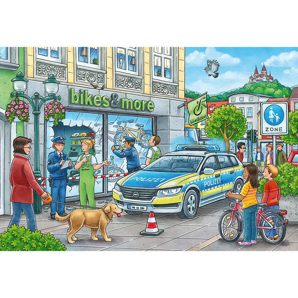 2x24pc Ravensburger Police At Work Jigsaw Puzzle 26x18cm 4y+
