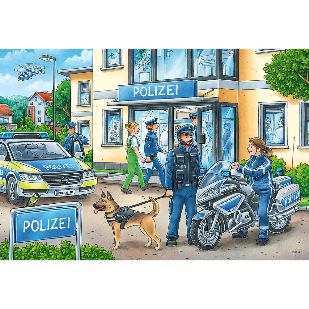 2x24pc Ravensburger Police At Work Jigsaw Puzzle 26x18cm 4y+