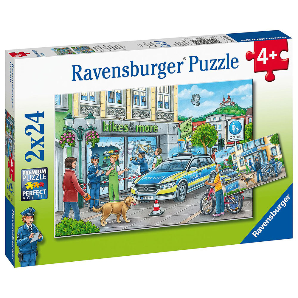 2x24pc Ravensburger Police At Work Jigsaw Puzzle 26x18cm 4y+