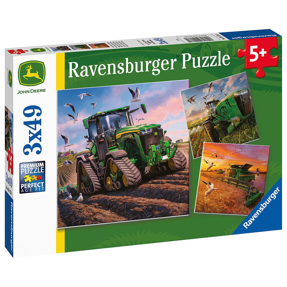 3x49pc Ravensburger Seasons of John Deere Jigsaw Kids/Childrens Puzzle 5Y+