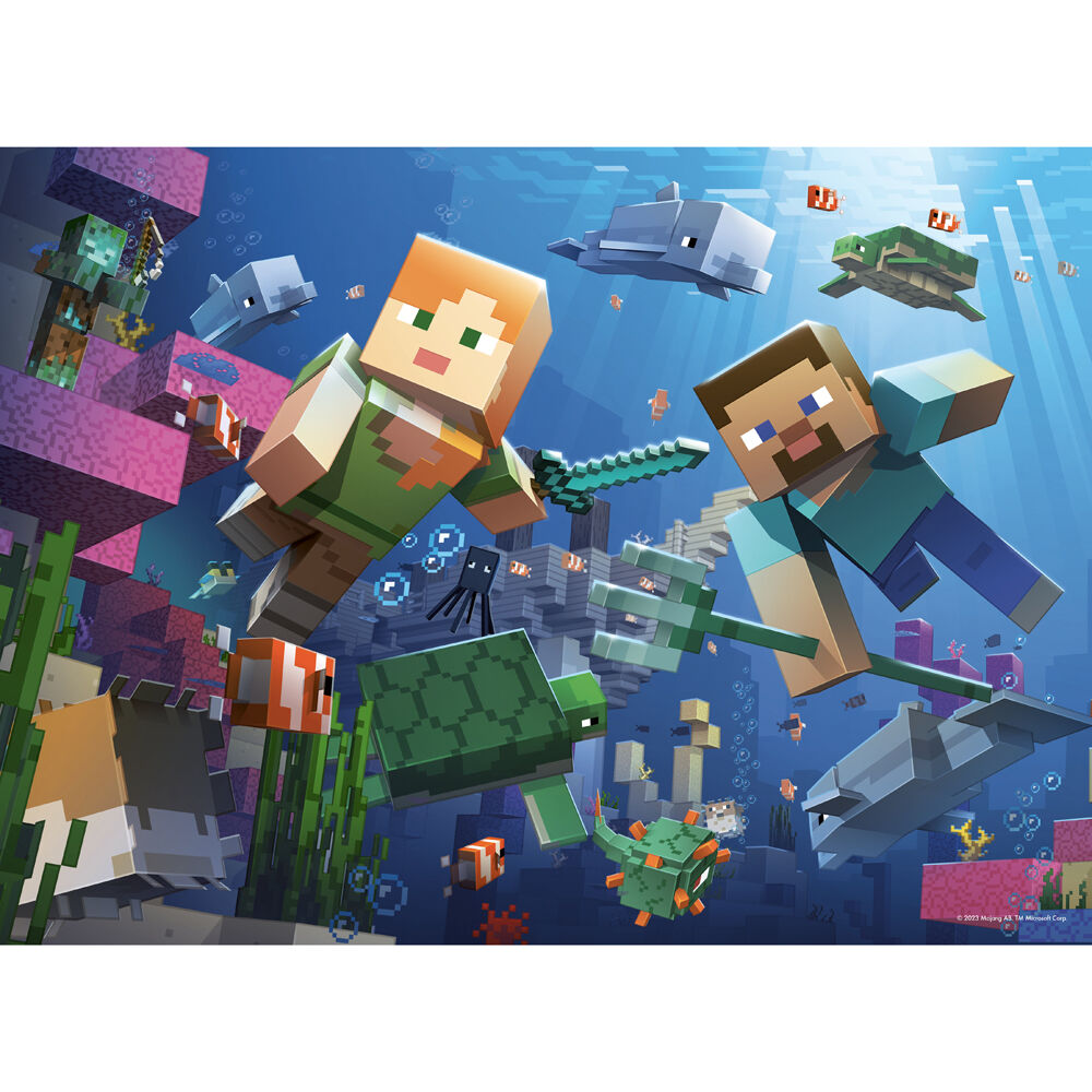 Ravensburger Minecraft Bumper 4-Jigsaw Puzzle 37x27cm Pack 5y+
