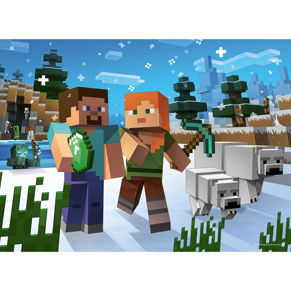 Ravensburger Minecraft Bumper 4-Jigsaw Puzzle 37x27cm Pack 5y+