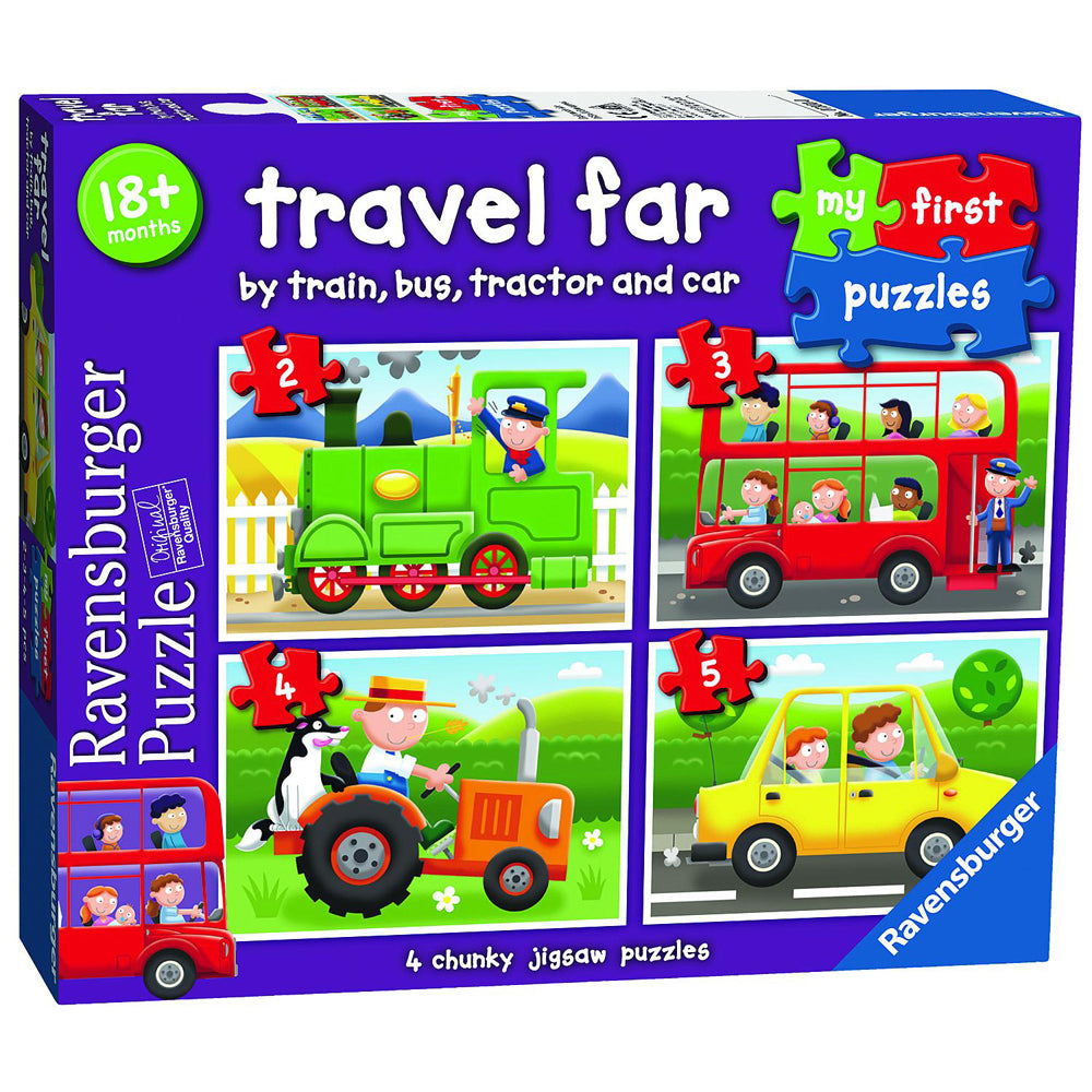 5pc Ravensburger Travel Far My First Jigsaw Puzzle 2 3 4 18m+