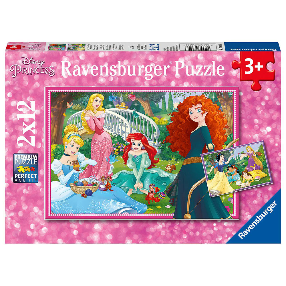 2x12pc Ravensburger Disney in the World of Princess Jigsaw Kids Puzzle 3Y+