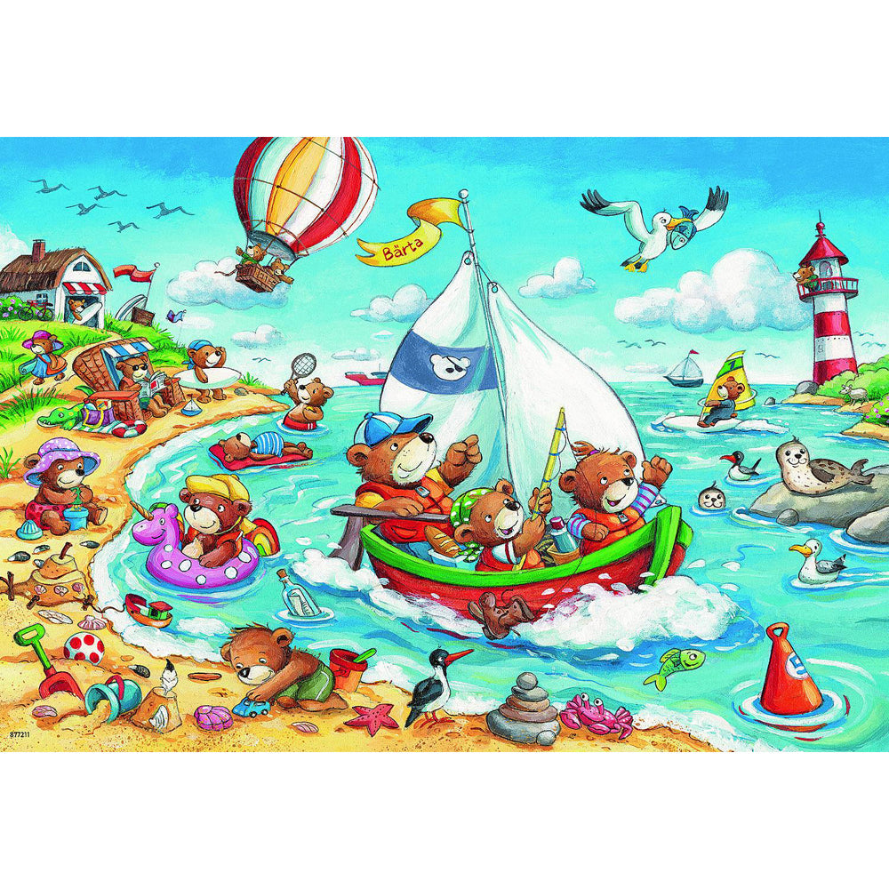 2x24pc Ravensburger Seaside Holiday Jigsaw Kids/Childrens Puzzle 4Y+