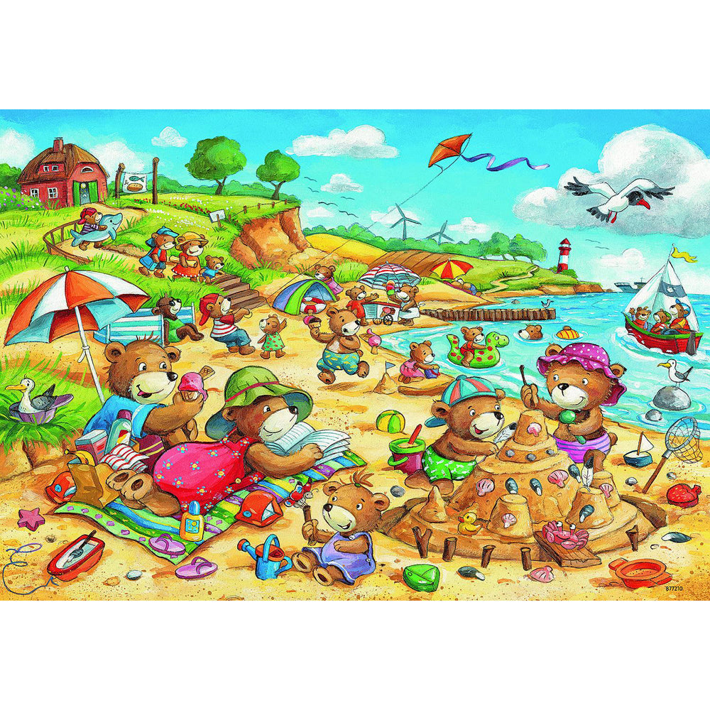 2x24pc Ravensburger Seaside Holiday Jigsaw Kids/Childrens Puzzle 4Y+