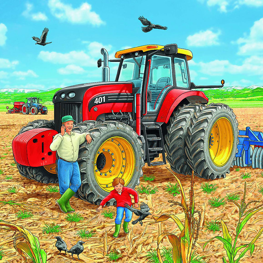 3x49pc Ravensburger Giant Vehicles Jigsaw Puzzle 18x18cm 5y+