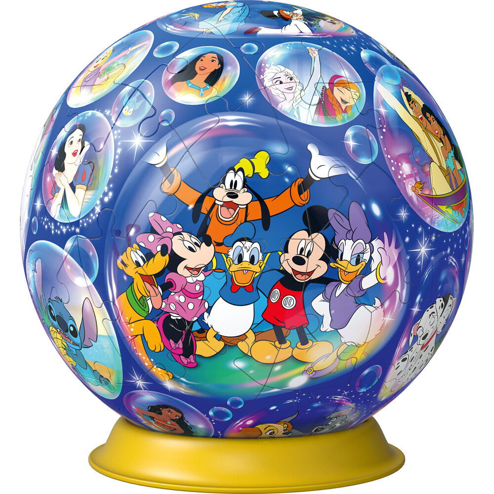 72pc Ravensburger 3D Puzzle Ball Disney Characters Jigsaw 12.9x15.9cm 6y+