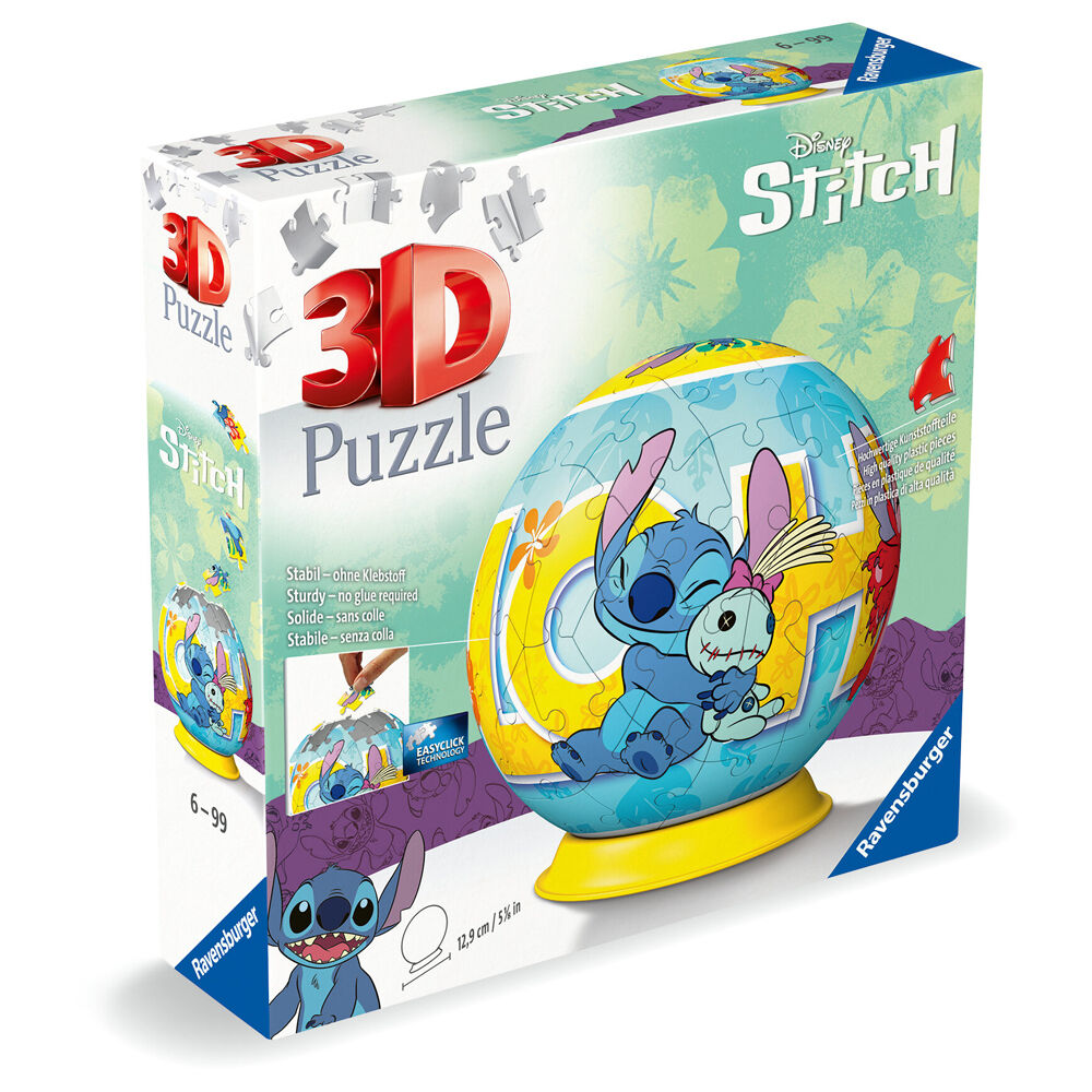 72pc Ravensburger 3D Puzzle Ball Stitch Jigsaw 13x13cm 6y+