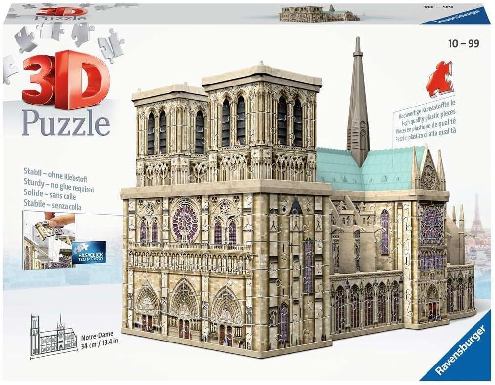 324pc Ravensburger Notre Dame 3D Jigsaw Puzzle 10y+