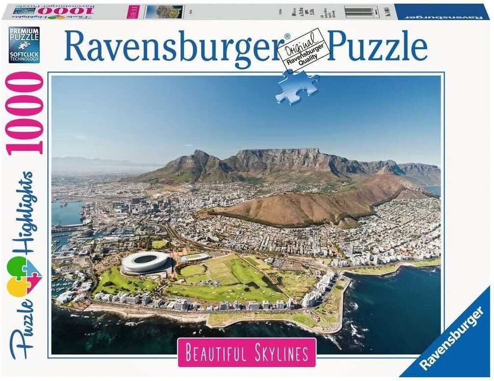 1000pc Ravensburger Cape Town Kids/Childrens Jigsaw Puzzle Set