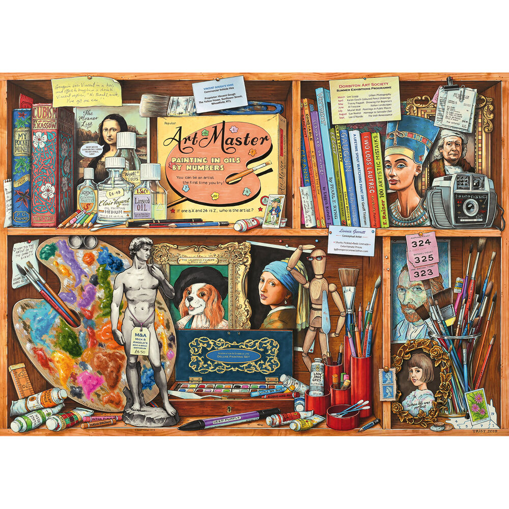 1000pc Ravensburger The Artists Cabinet Jigsaw Puzzle 70x50cm 12y+