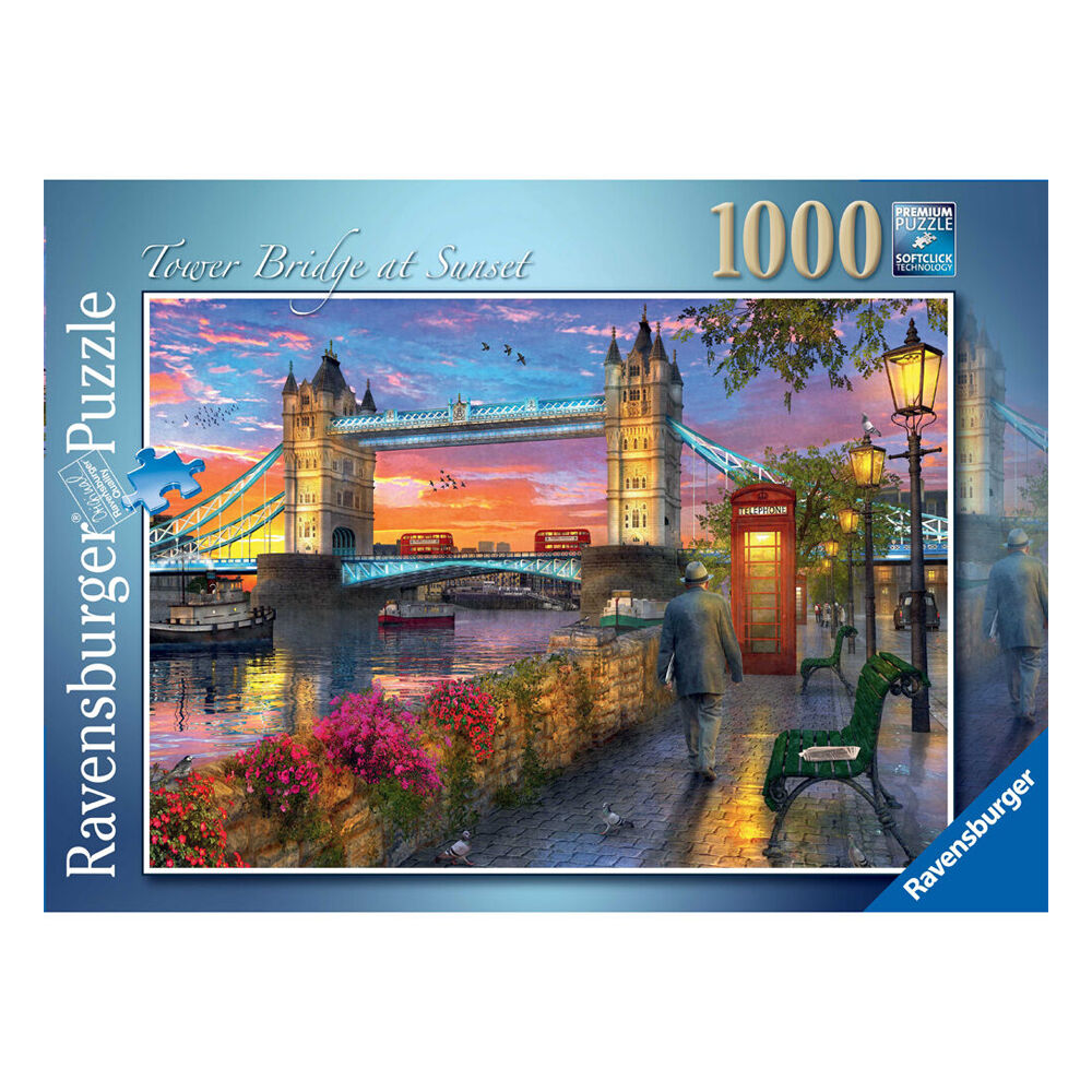 1000pc Ravensburger Tower Bridge At Sunset Jigsaw Puzzle 70x50cm