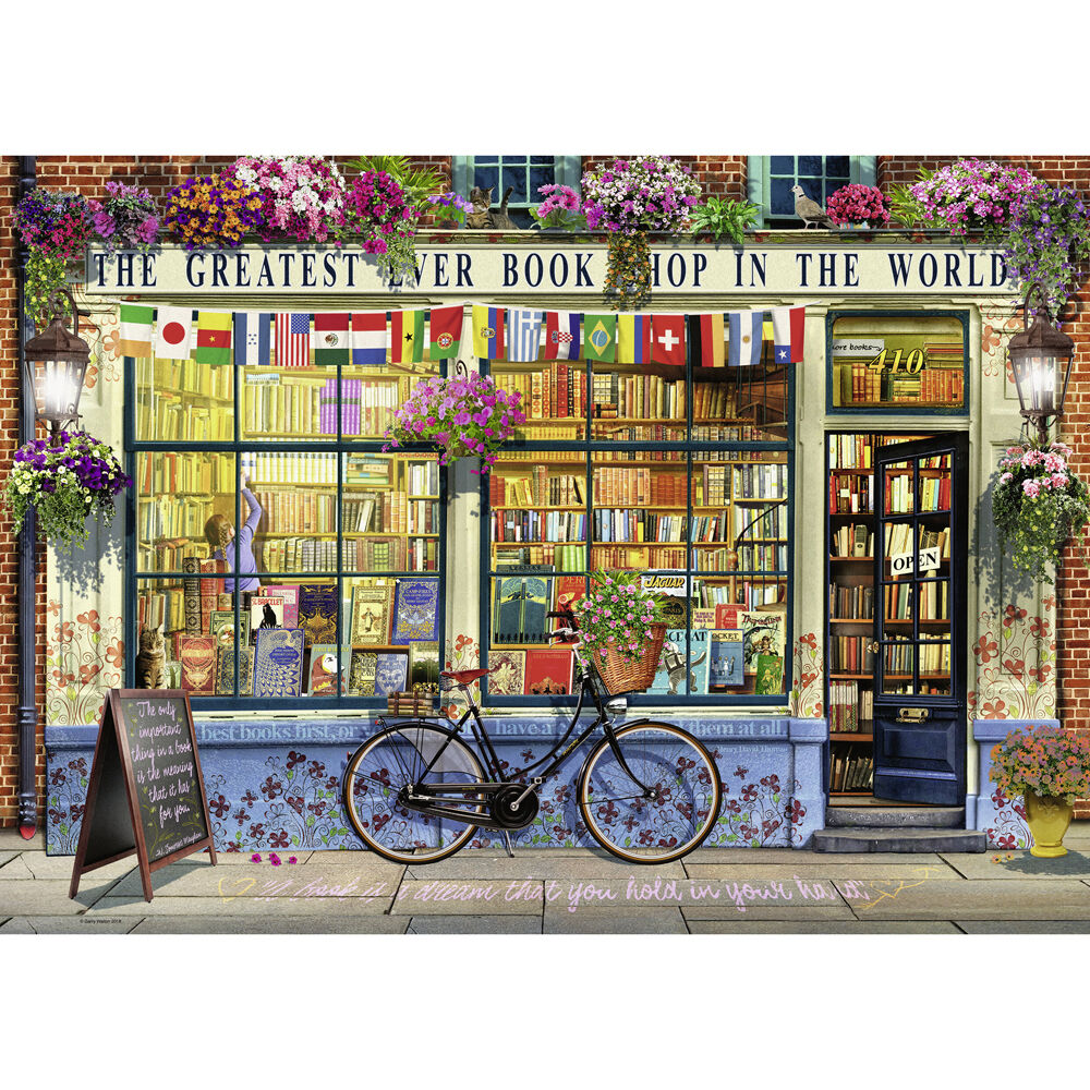 1000pc Ravensburger The Greatest Bookshop Jigsaw Puzzle 70x50cm 12y+